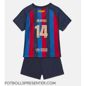 Barcelona Memphis Depay #14 Hemmatröja Barn 2022-23 Kortärmad (+ korta byxor)